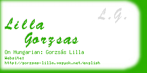 lilla gorzsas business card